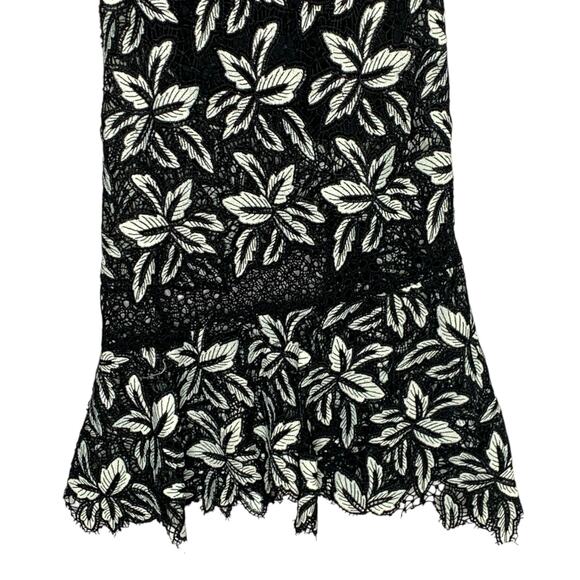 Sea New York 2 Womens Black Mosaic Lace Dress Knee Length Floral Crochet - Picture 5 of 8